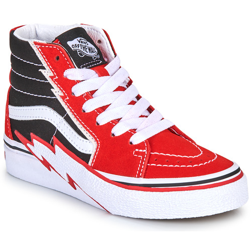 Chaussures Garçon Baskets montantes Vans Red SK8-HI BOLT Noir / Rouge