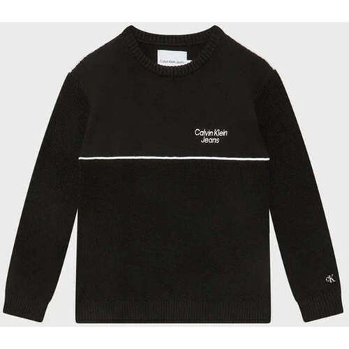 Vêtements Garçon Sweats Calvin Klein Fashion JEANS  Noir