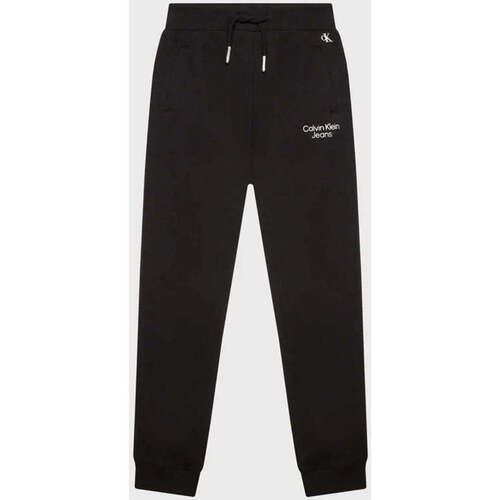 Vêtements Garçon Pantalons de survêtement Calvin Klein Herringbone JEANS  Noir