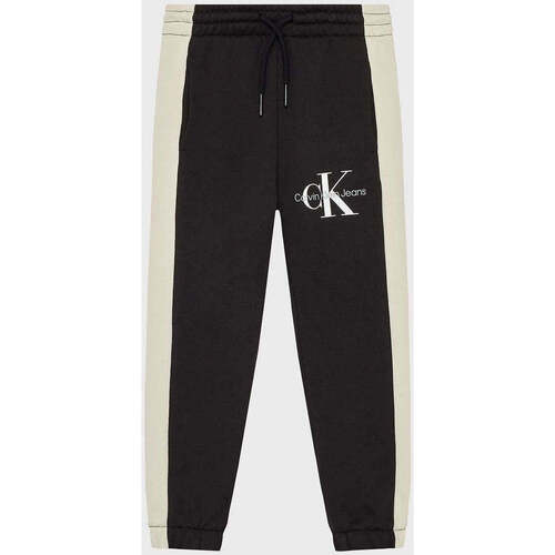Vêtements Garçon Pantalons de survêtement Calvin Klein JEANS Teddy  Noir