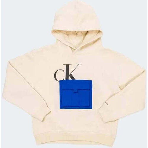 Vêtements Garçon Sweats Calvin Klein pour JEANS  Blanc
