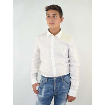 Vêtements Garçon Chemises manches longues Emporio Schwarz Armani  Blanc