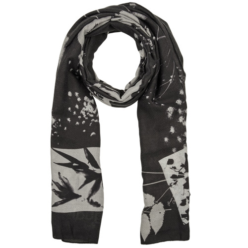 Desigual FLORAL BW RECTANGLE Noir / Blanc - Livraison Gratuite | Spartoo !  - Accessoires textile echarpe Femme 28,76 €