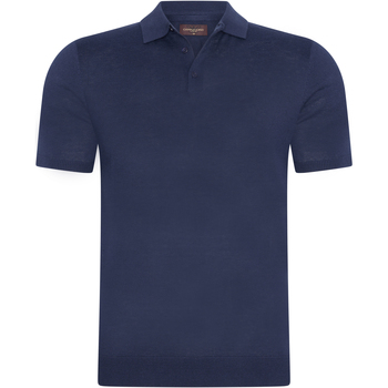 Vêtements Homme Sports a curved shirt hem Cappuccino Italia logo-tape long-sleeved polo shirt Bleu