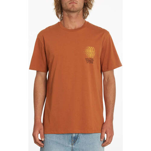 Vêtements Homme organic cotton slogan hoodie Rot Volcom Camiseta  Renaissance Tee Mocha Orange