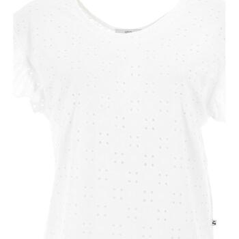 Vêtements Fille T-shirts manches courtes Bermuda Mike Bleu Clairises Pedrinagi white top girl Blanc