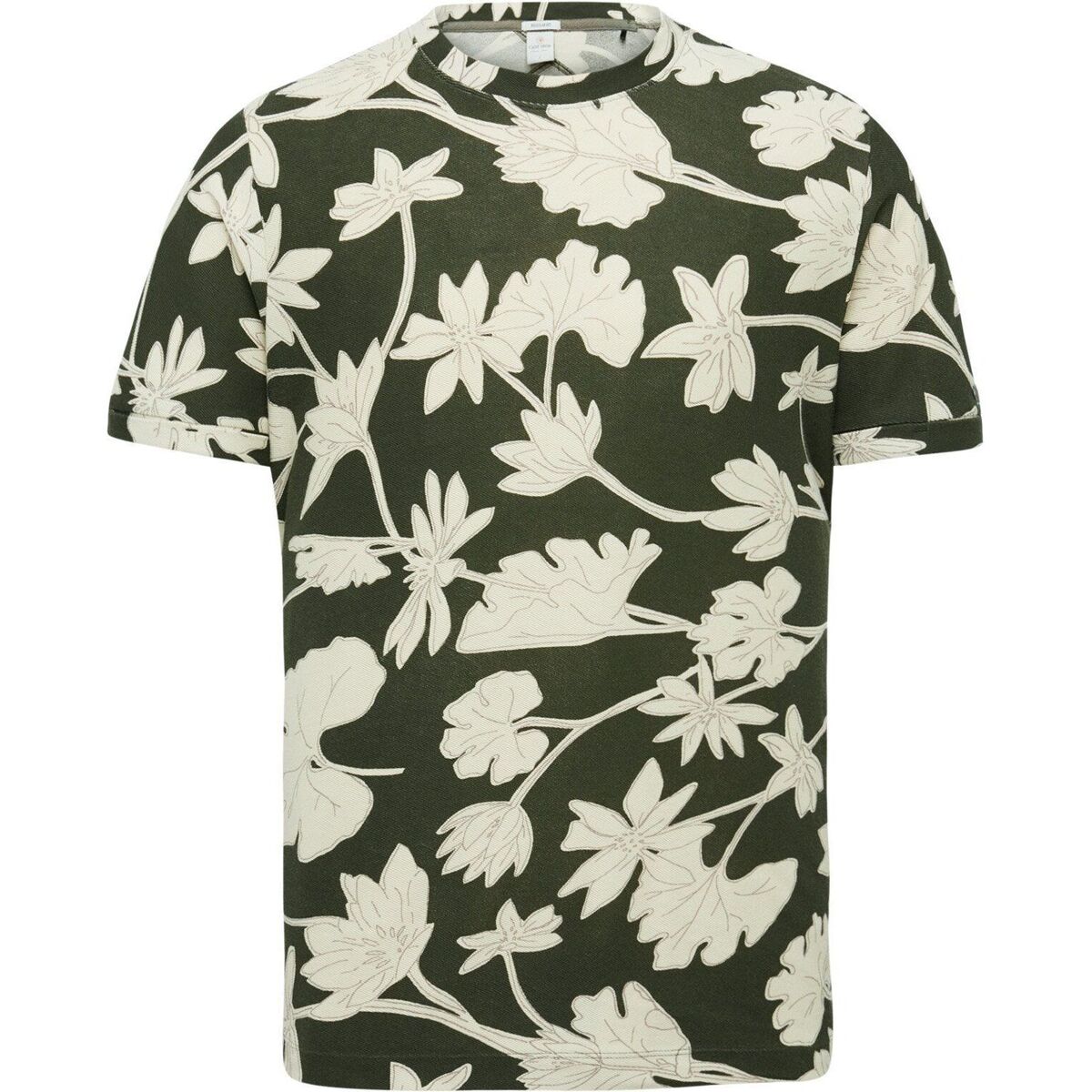 Vêtements Homme T-shirts & Polos Cast Iron T-Shirt Fleurs Vert Foncé Multicolore