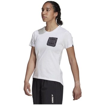 Vêtements Femme T-shirts manches courtes adidas Originals TX Pocket Blanc
