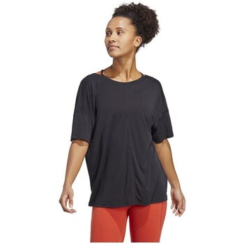 Vêtements Femme T-shirts manches courtes adidas Originals Yoga Studio Oversized Tee Noir