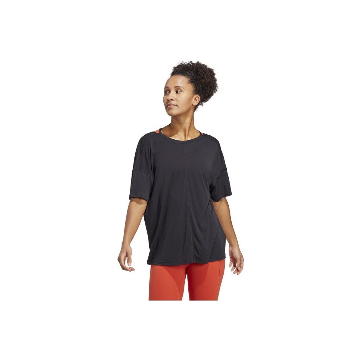 Vêtements Femme T-shirts manches courtes adidas Originals Yoga Studio Oversized Tee Noir