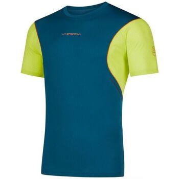 Vêtements Homme T-shirts manches courtes La Sportiva Elisabetta Franchi logo-embroidered sleeveless shirt Blue/Lime Punch Bleu