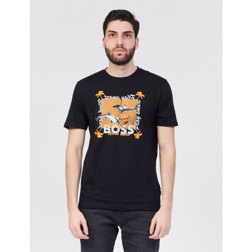 BOSS TeeShark regular fit T-shirt with print Noir - Vêtements T-shirts &  Polos Homme 50,00 €