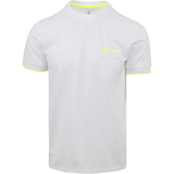 Vêtements Homme Newlife - Seconde Main Sun68 T-Shirt Neon Rayures Blanche Blanc
