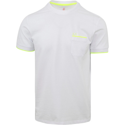 Vêtements Homme Besaces / Sacs bandoulière Sun68 T-Shirt Neon Rayures Blanche Blanc