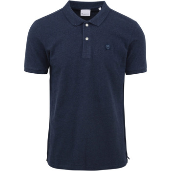 T-shirt Knowledge Cotton Apparel Polo Bleu Foncé
