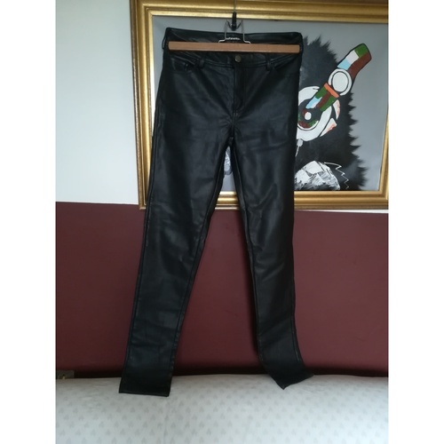 Vêtements Femme Jeans wallets Best Mountain Pantalon simili cuir noir Noir