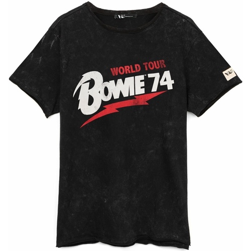 Vêtements T-shirts manches longues David Bowie 1974 World Tour Noir