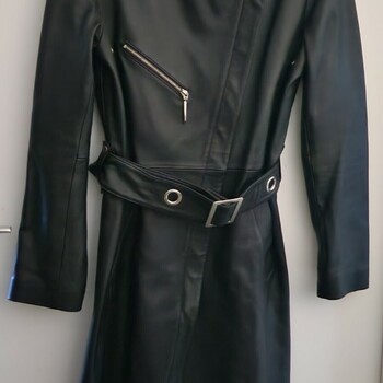 Vêtements Femme Trenchs Arturo Trench en cuir noir femme Noir