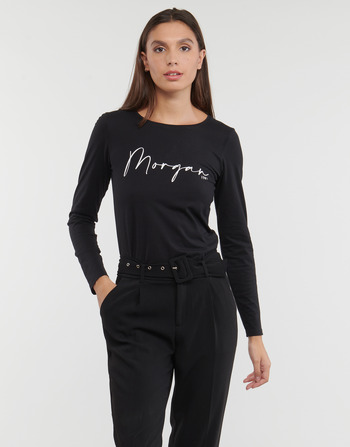 Vêtements Femme T-shirts manches longues Morgan TBRANDO Noir