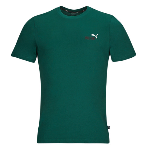 VêBoxer Homme T-shirts manches courtes Puma ESS  2 COL SMALL LOGO TEE Vert foncé