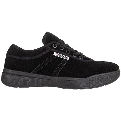 Chaussures Homme Baskets mode Kawasaki Leap Suede Leather shoe K204414 1001S Black Solid Noir