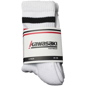 Kawasaki 2 Pack Socks K222068 1002 White Blanc