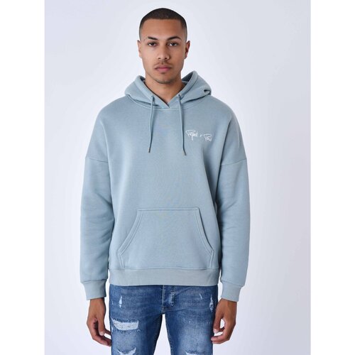 Vêtements Homme hallows checked hooded sweatshirt in green Hoodie T222013 Bleu