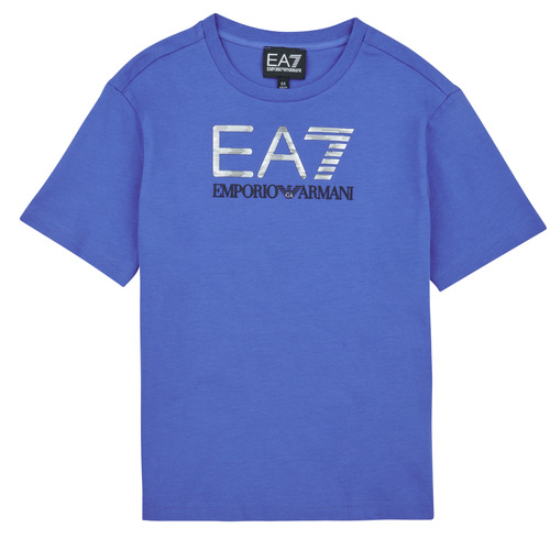 Vêtements Garçon T-shirts manches courtes Emporio Armani EA7 VISIBILITY TSHIRT Bleu