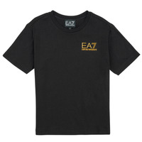Vêtements Garçon T-shirts manches courtes Emporio Armani EA7 CORE ID TSHIRT Noir / Doré