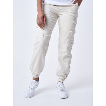 Vêtements Femme Pantalons de survêtement Douceur d intéri Jogging TF239707 Blanc
