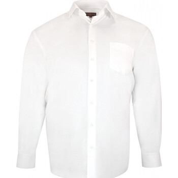 Vêtements Homme Chemises manches longues Doublissimo chemise forte taille unie lisio blanc Blanc