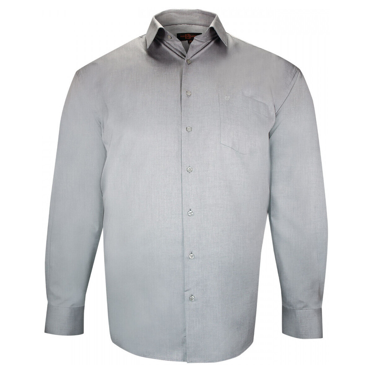 Vêtements Homme Chemises manches longues Doublissimo chemise forte taille unie lisio gris Gris