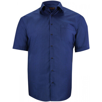 Vêtements Homme Chemises manches courtes Doublissimo chemisette forte taille a motifs sublimo bleu Bleu