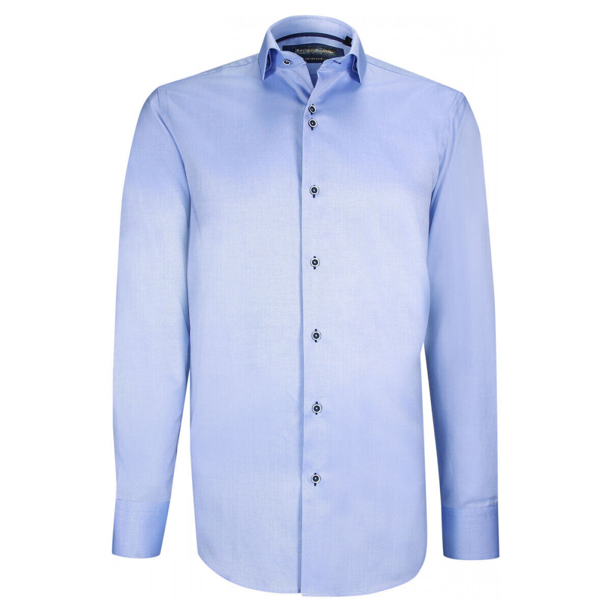 Vêtements Homme Chemises manches longues Emporio Balzani chemise cintree oxford filato bleu Bleu