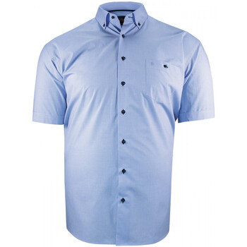 Chemise Doublissimo chemisette forte taille a motifs vichy piastre bleu