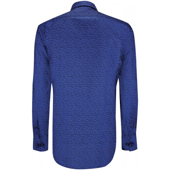 Andrew Mc Allister chemise cintree tissu a motifs flower bleu Bleu