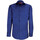 Vêtements Homme Chemises manches longues Coton Du Monde chemise cintree tissu a motifs flower bleu Bleu