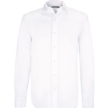 Vêtements Homme Chemises manches longues Emporio Balzani chemise classique coupe droite clamica blanc Blanc