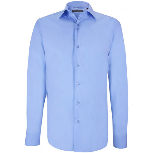 Vêtements Homme Chemises manches longues Emporio Balzani chemise classique coupe droite clamica bleu Bleu