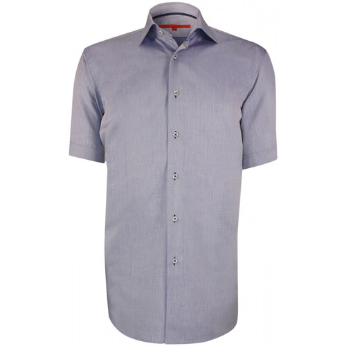 Vêtements Homme Chemises manches courtes Chemise Oxford Derby Vert chemisette classique coupe droite shtraight bleu Bleu