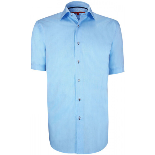 Vêtements Homme Chemises manches courtes Stones and Boneser chemisette classique coupe droite shtraight bleu Bleu