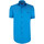 Vêtements Homme Chemises manches courtes se mesure de la base du talon jusquau gros orteiler chemisette mode cintree island bleu Bleu