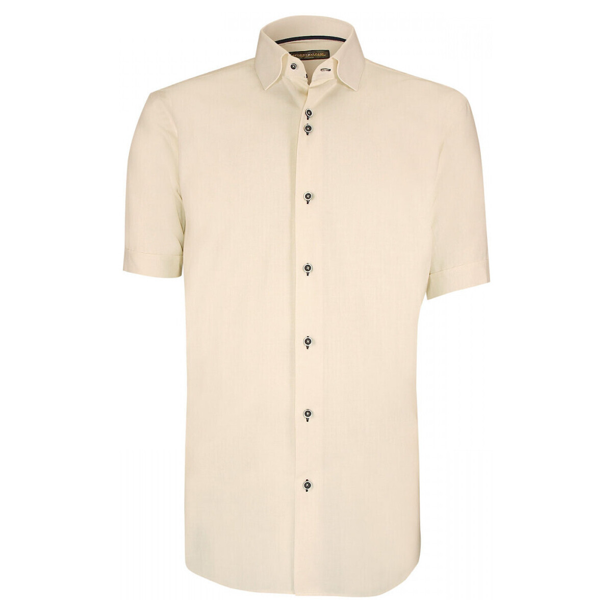 Vêtements Homme Chemises manches courtes Emporio Balzani chemisette lin classique coupe droite olina beige Beige
