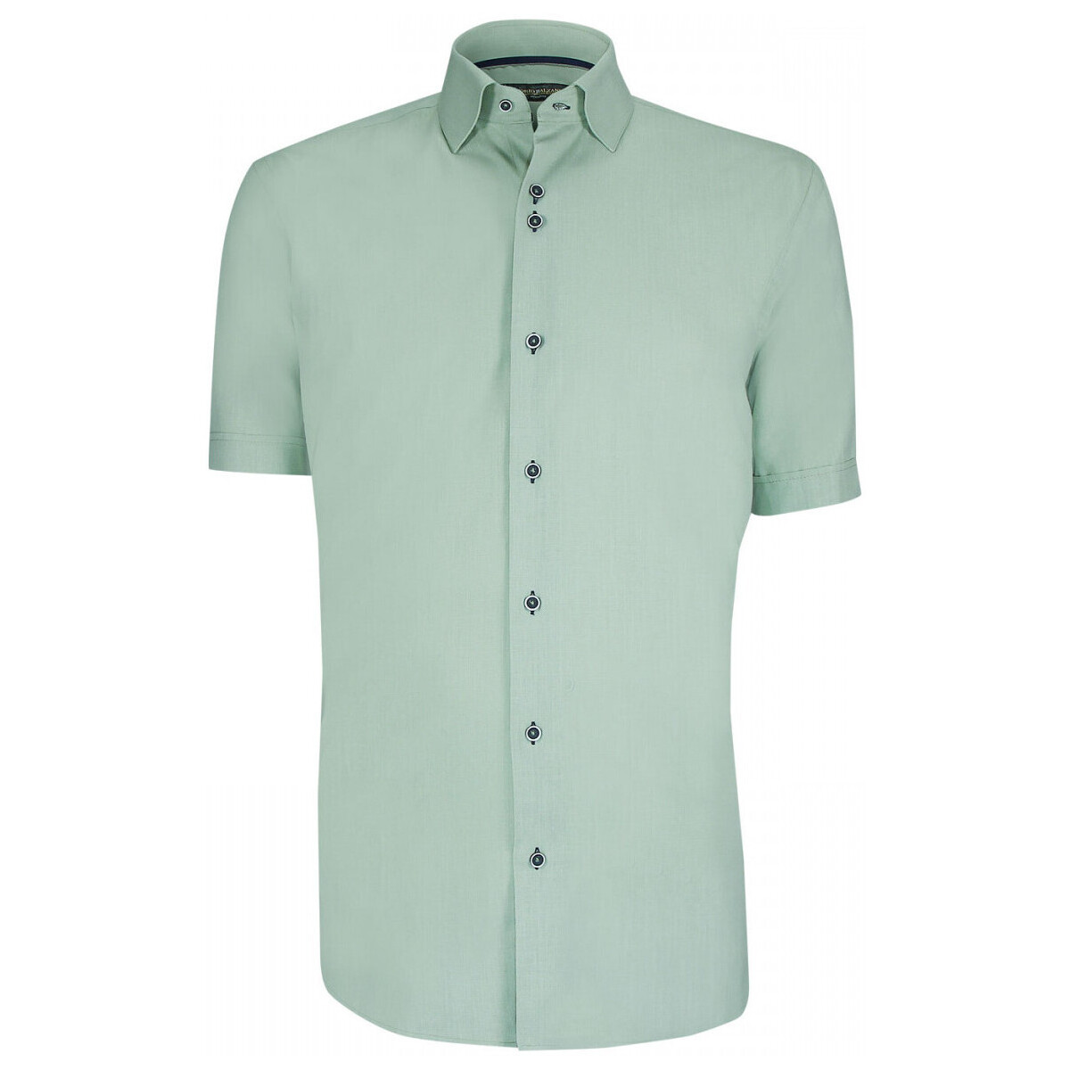 Vêtements Homme Chemises manches courtes Emporio Balzani chemisette lin classique coupe droite olina vert Vert