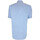 Vêtements Homme Chemises manches courtes Emporio Balzani chemisette lin classique coupe droite olina bleu Bleu
