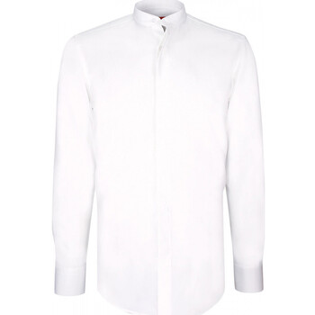 Vêtements Homme Chemises manches longues Andrew Mc Allister chemise gorge cachee col mao sonny blanc Blanc