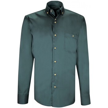 Vêtements Homme Chemises manches longues Emporio Balzani chemise coupe droite business matteo vert Vert