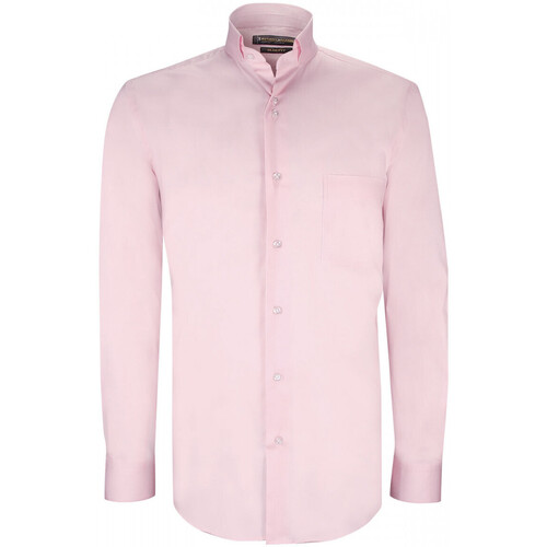 Vêtements Homme Chemises manches longues Emporio Balzani chemise mode col cousu nino rose Rose