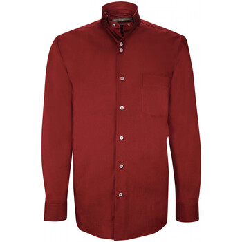 Vêtements Homme Chemises manches longues Emporio Balzani chemise mode col cousu nino bordeaux Rouge