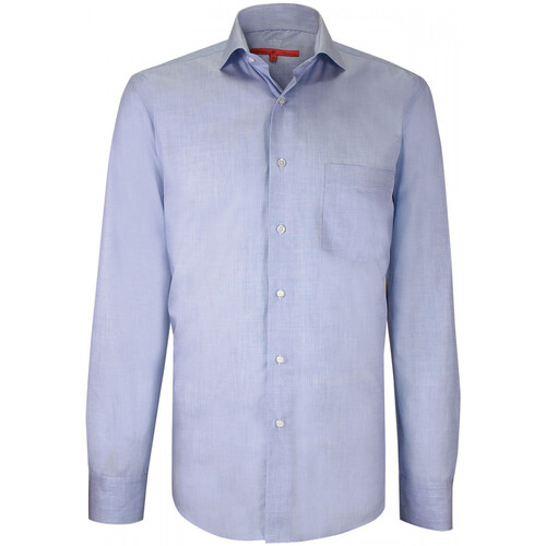 Vêtements Homme Chemises manches longues Stones and Boneser chemise business coupe droite william bleu Bleu